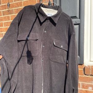 Cherokee Men's XL Black Button Up Fleece Jacket